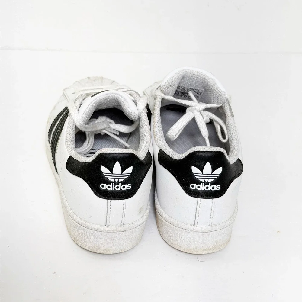 Adidas Superstar Shoes Boys Size 1 White Black Classic Shell Toe Sneakers